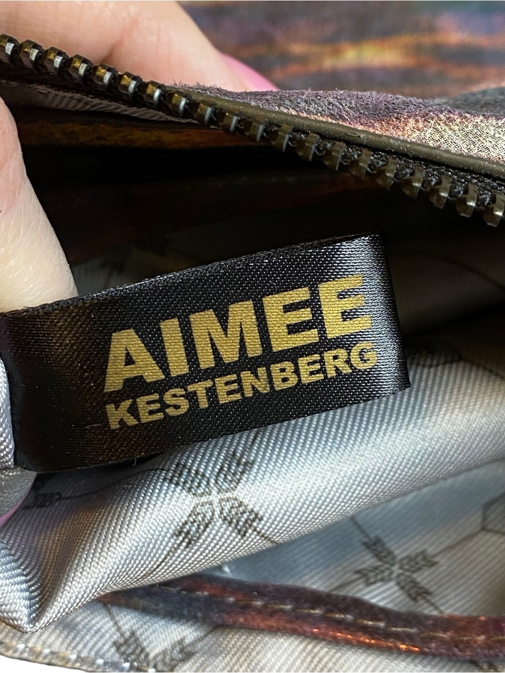 Aimee Kestenberg Oil Slick Wristlet Wallet - Picture 8 of 14
